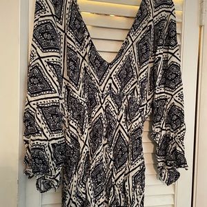 Black and white romper